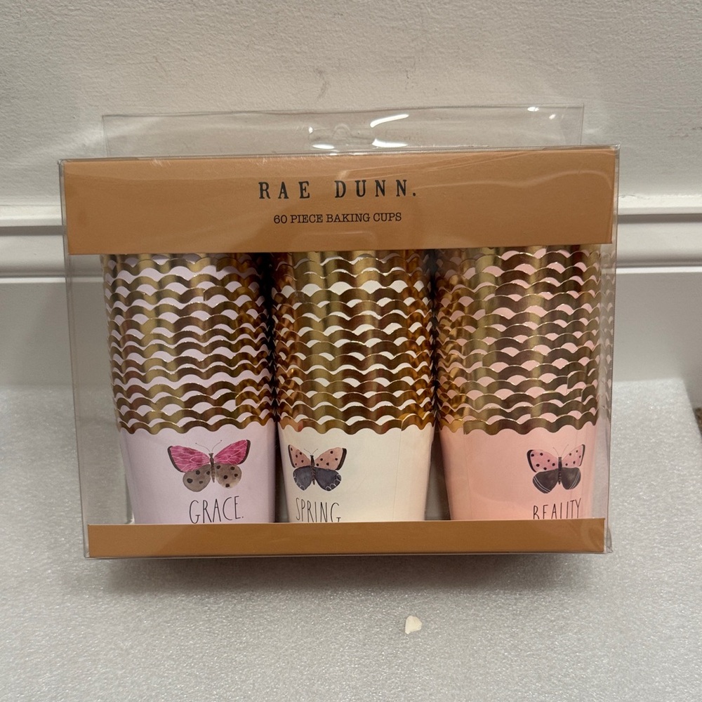 Rae Dunn 60 piece baking cups set grace spring reality new in box